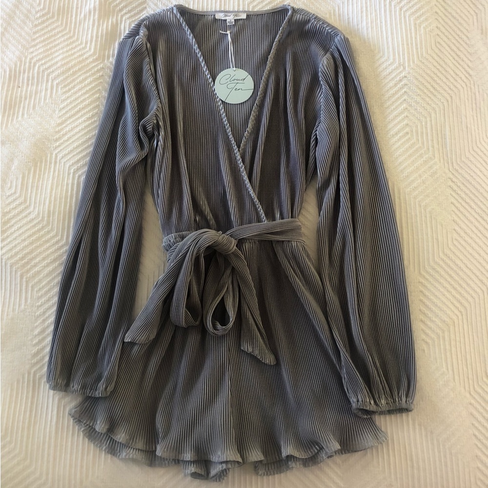 Ribbed Silvery Blue Jumper
